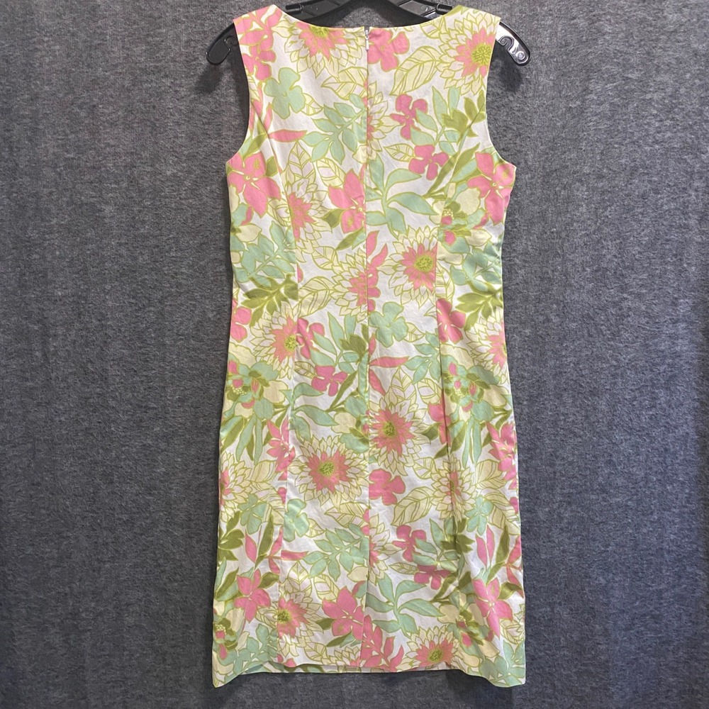 Brooks Brothers‎ Dress Womens 6 Floral Sleeveless Pink Green Coastal Vacation - Picture 4 of 8